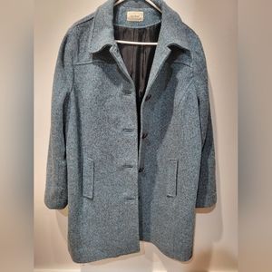 LL Bean Tweed Wool Trench Coat